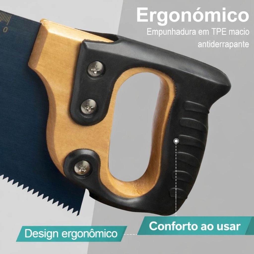 Serrote Profissional 18 Polegadads 450mm Corte Rápido Madeira PVC Gesso