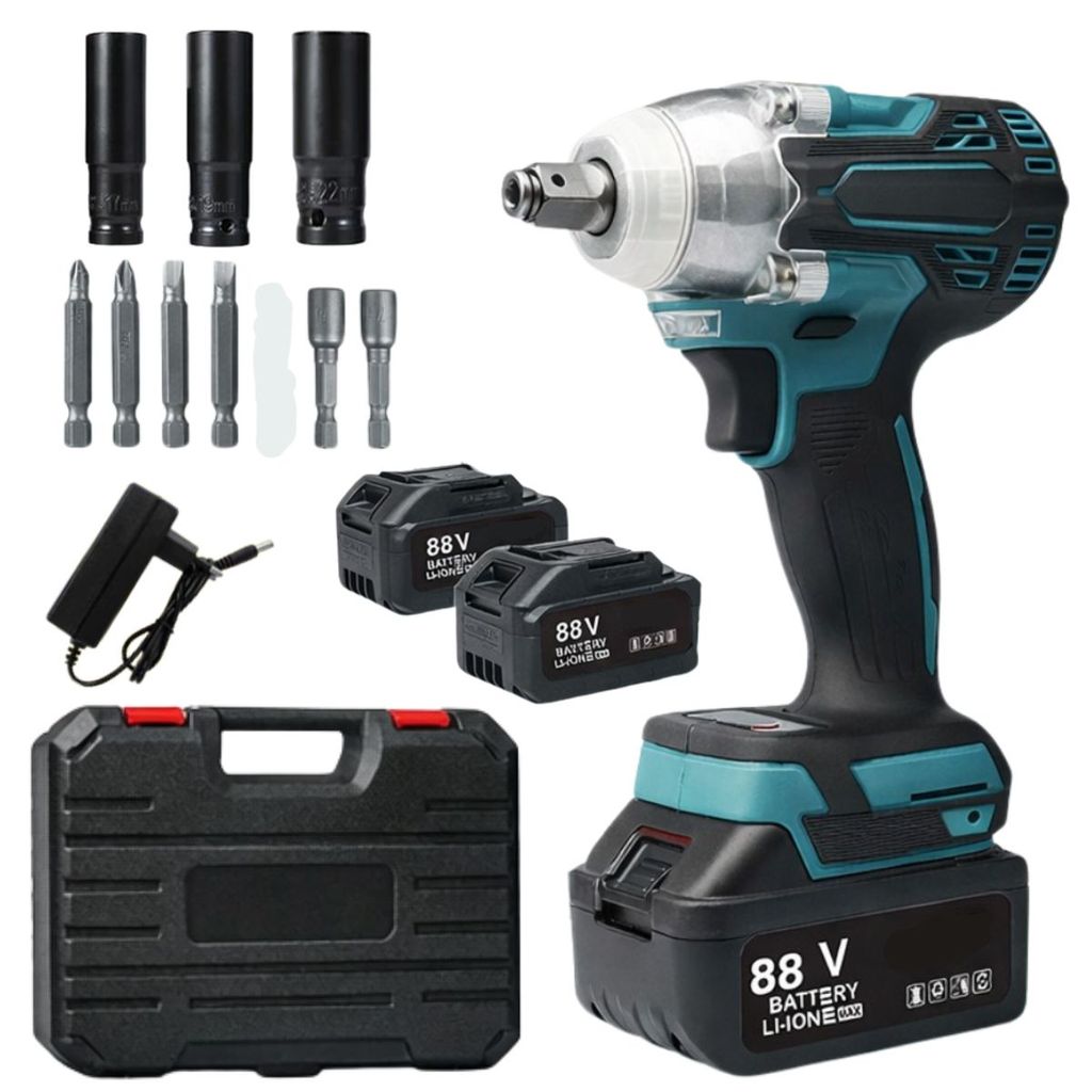 Chave de Impacto Sem Fio 450Nm Brushless 2 Baterias 88V Bivolt