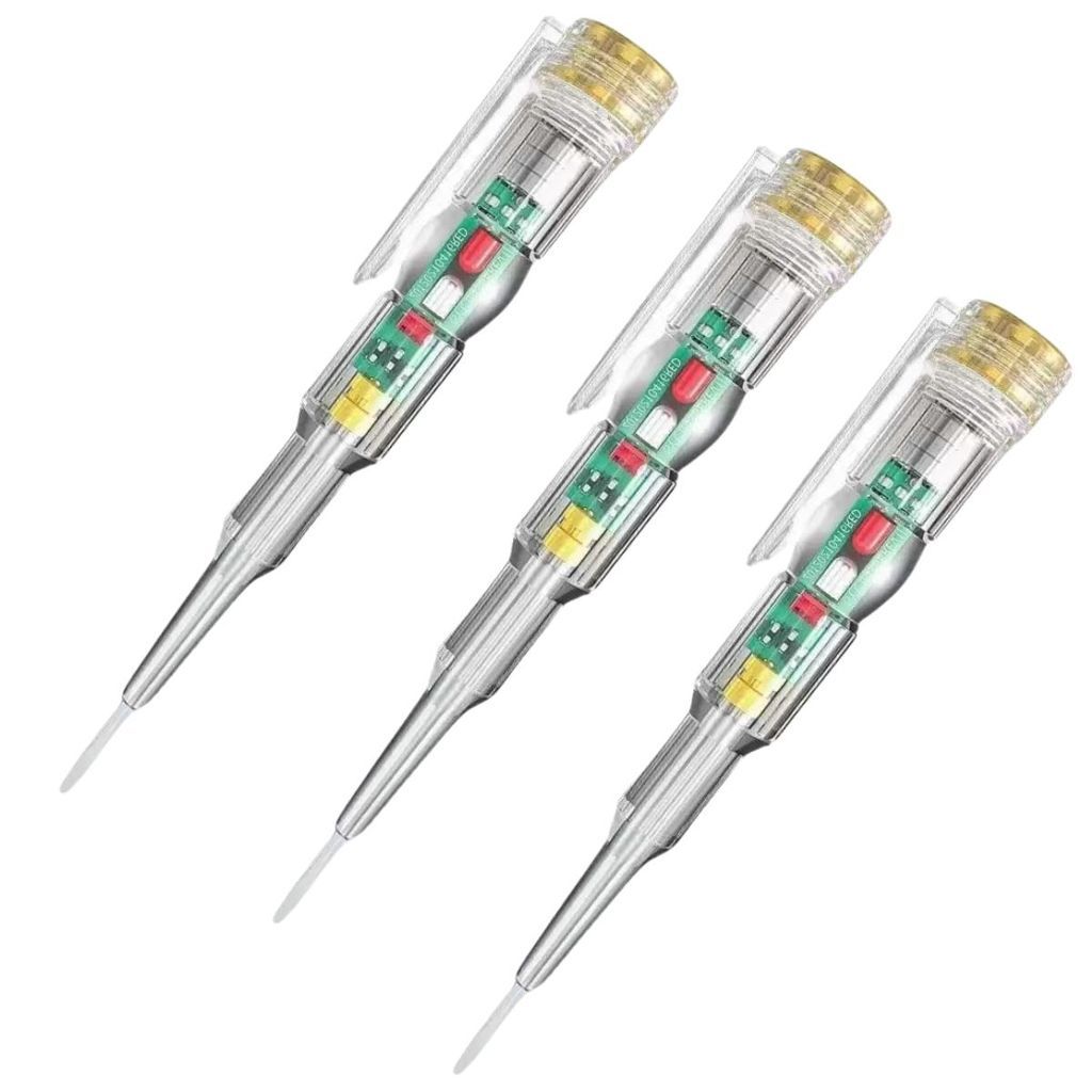 Caneta Detectora Tensão Luz LED Digital 2 em 1 Chave Fenda Testador Seguro Para Eletricistas
