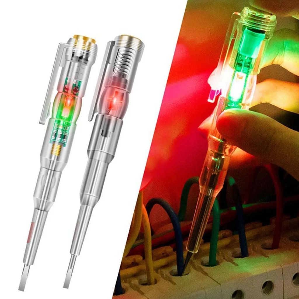 Caneta Detectora Tensão Luz LED Digital 2 em 1 Chave Fenda Testador Seguro Para Eletricistas