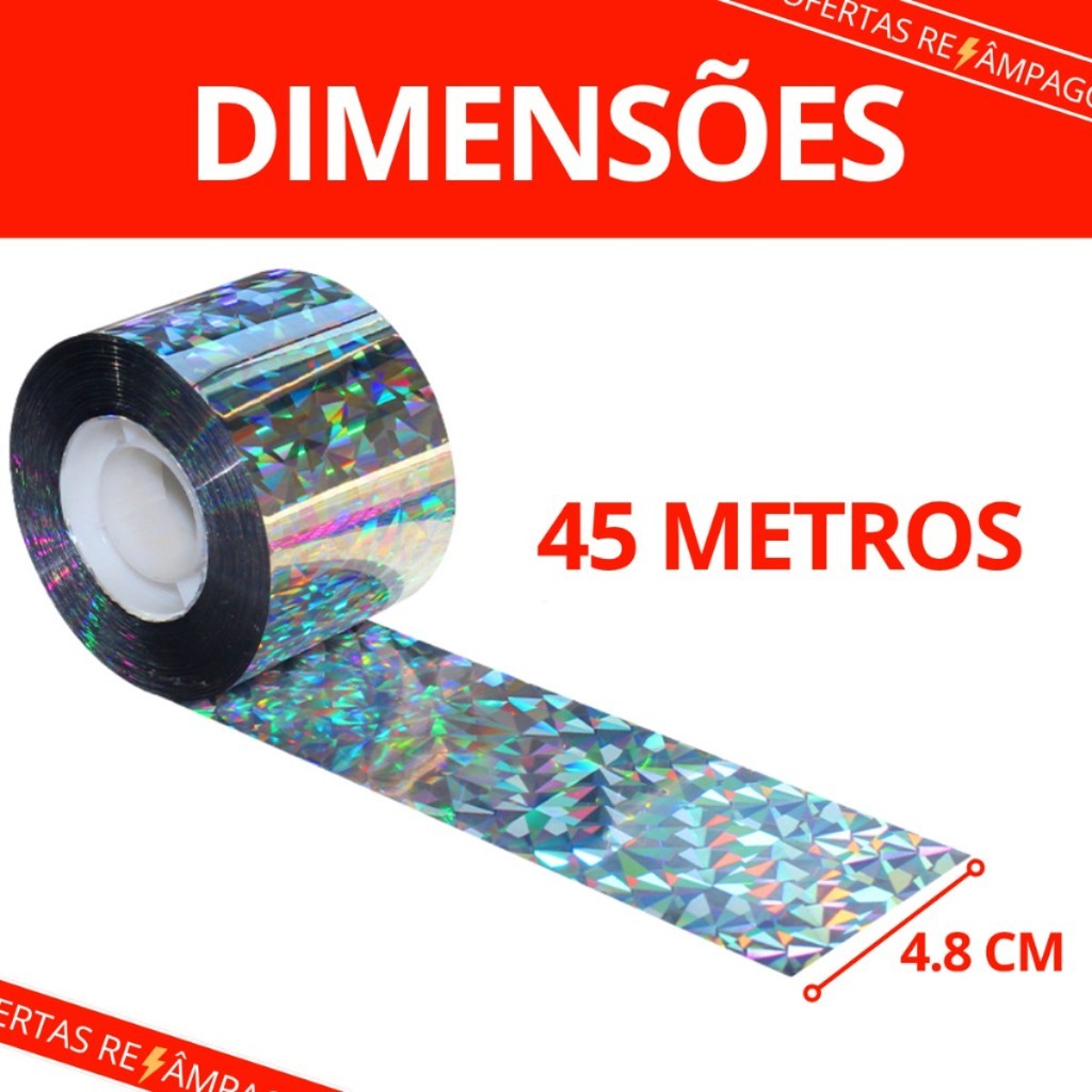 Fita Espanta Pombos Aves 45m Refletiva Sonora Proteção Jardim Telhado Humanitária Sem Danos - Uzy Shop