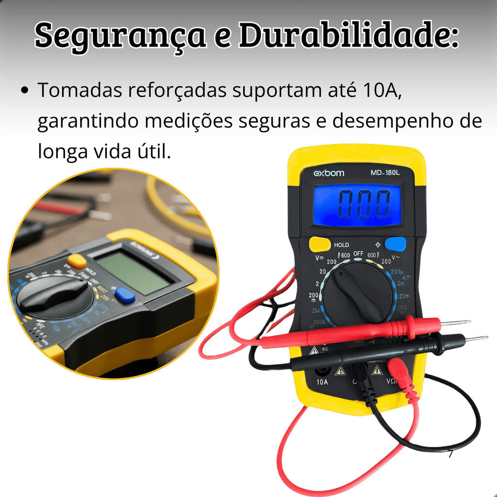 Kit Detecção Teste Medição Elétrica 4 Ferramentas Profissionais Multímetro Voltímetro Completo