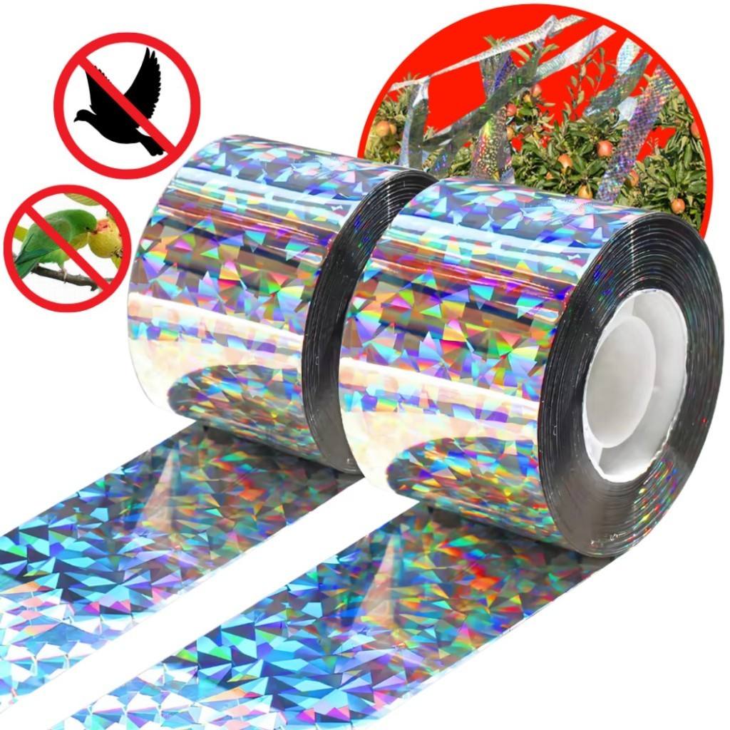 Fita Espanta Pombos Aves 45m Refletiva Sonora Proteção Jardim Telhado Humanitária Sem Danos - Uzy Shop