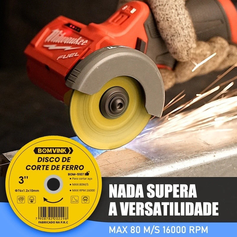 Kit 20 Discos Corte Ferro 76mm Super Estoque Economia Máxima Serralherias Oficinas Profissional