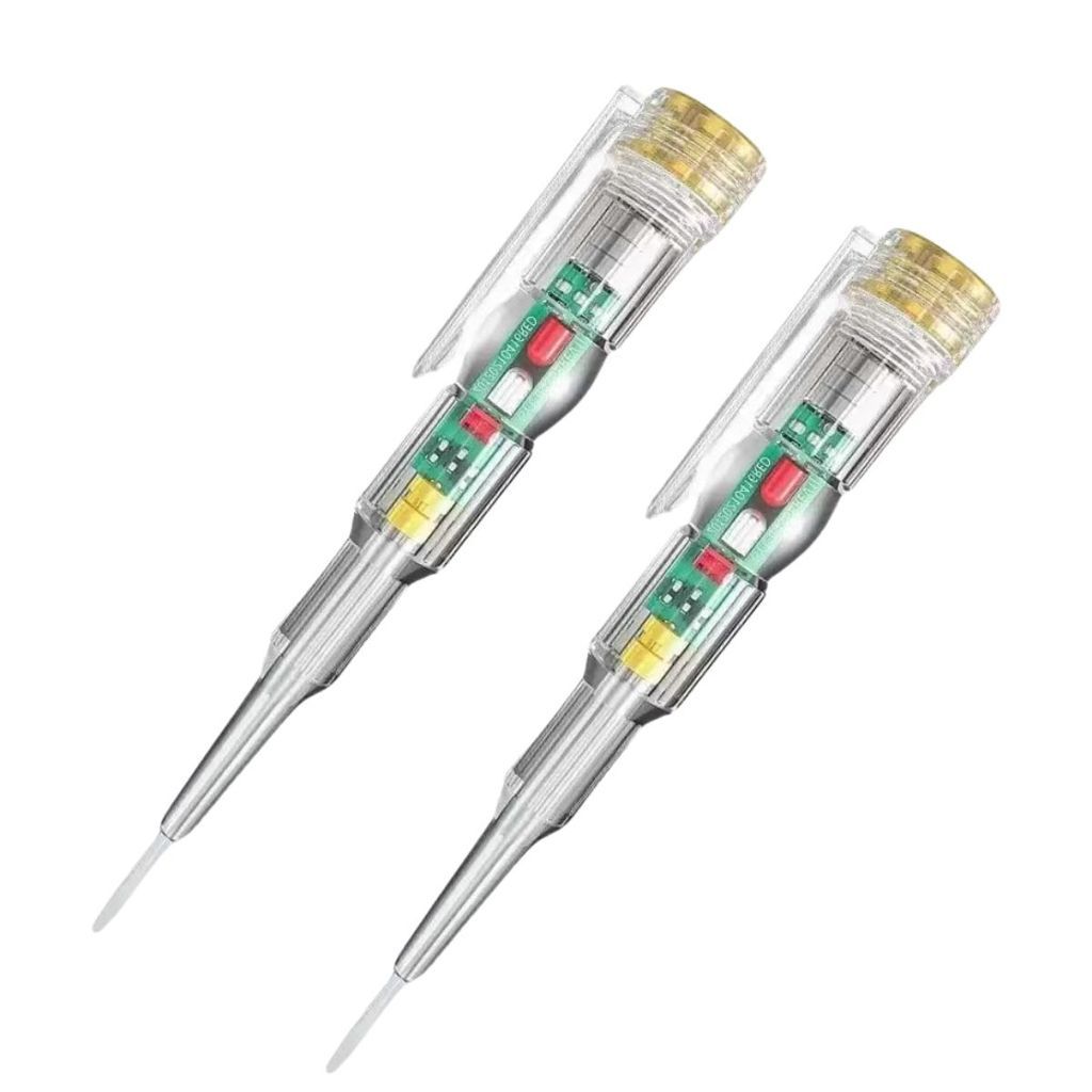 Caneta Detectora Tensão Luz LED Digital 2 em 1 Chave Fenda Testador Seguro Para Eletricistas