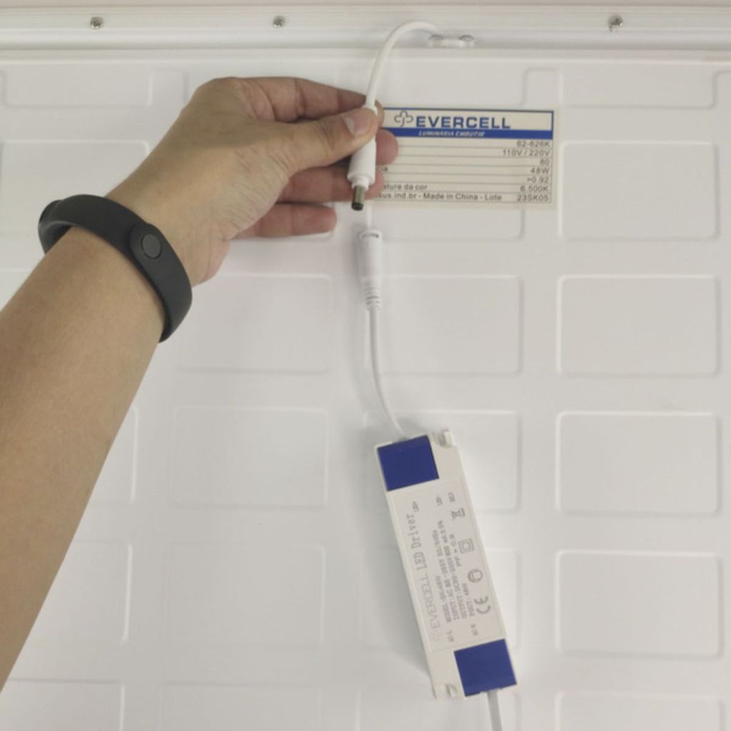 Painel De Led 48w Branco Frio Embutir Quadrado 62x62 Moldura Alumínio Iluminação Profissional