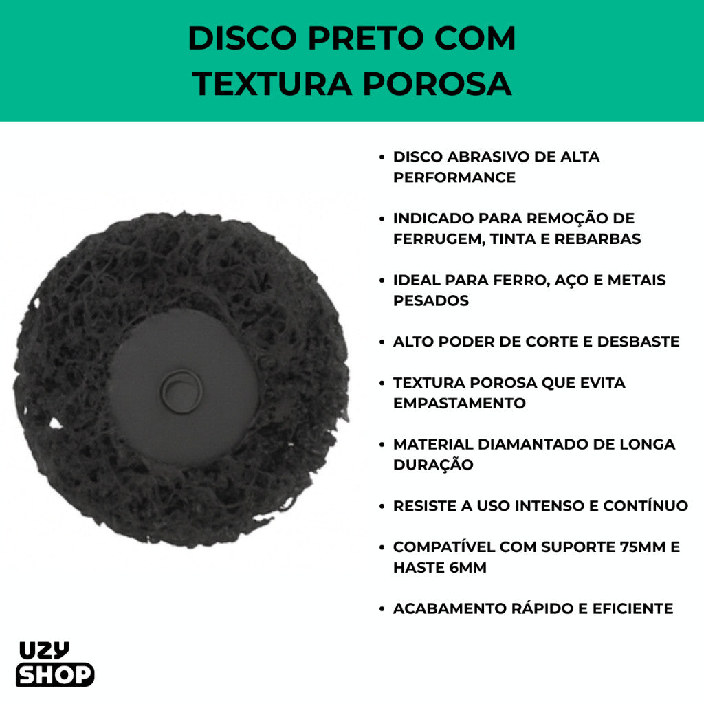 Kit 5 Discos Lixa Flap 75mm Lã Diamantado Abrasivo Aço Parafusadeira Furadeira Esmerilhadeira