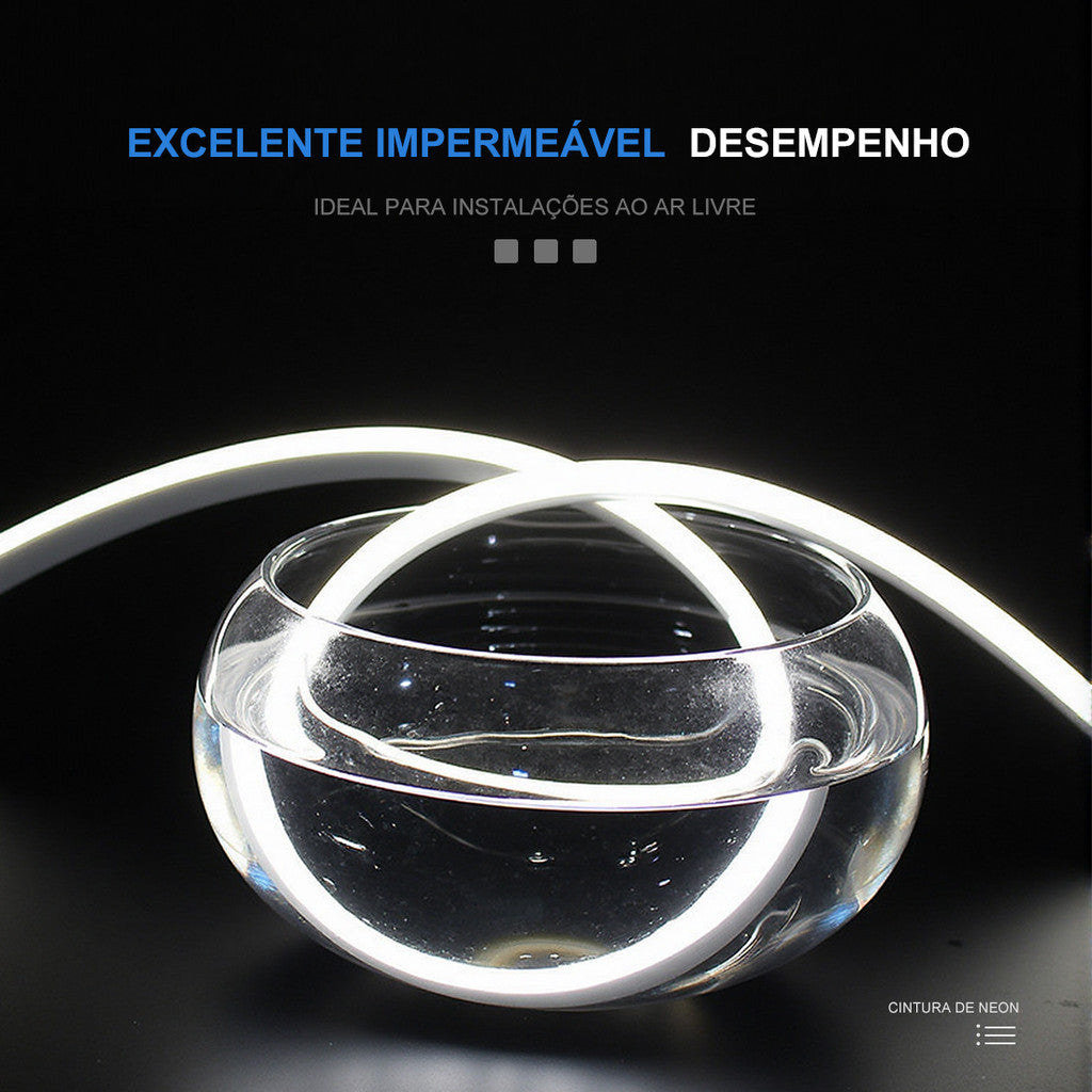 Fita de Led Mangueira Neon 5 Metros 22W Alto Brilho Flexivel 12V Siliconada IP65 Sem Fonte