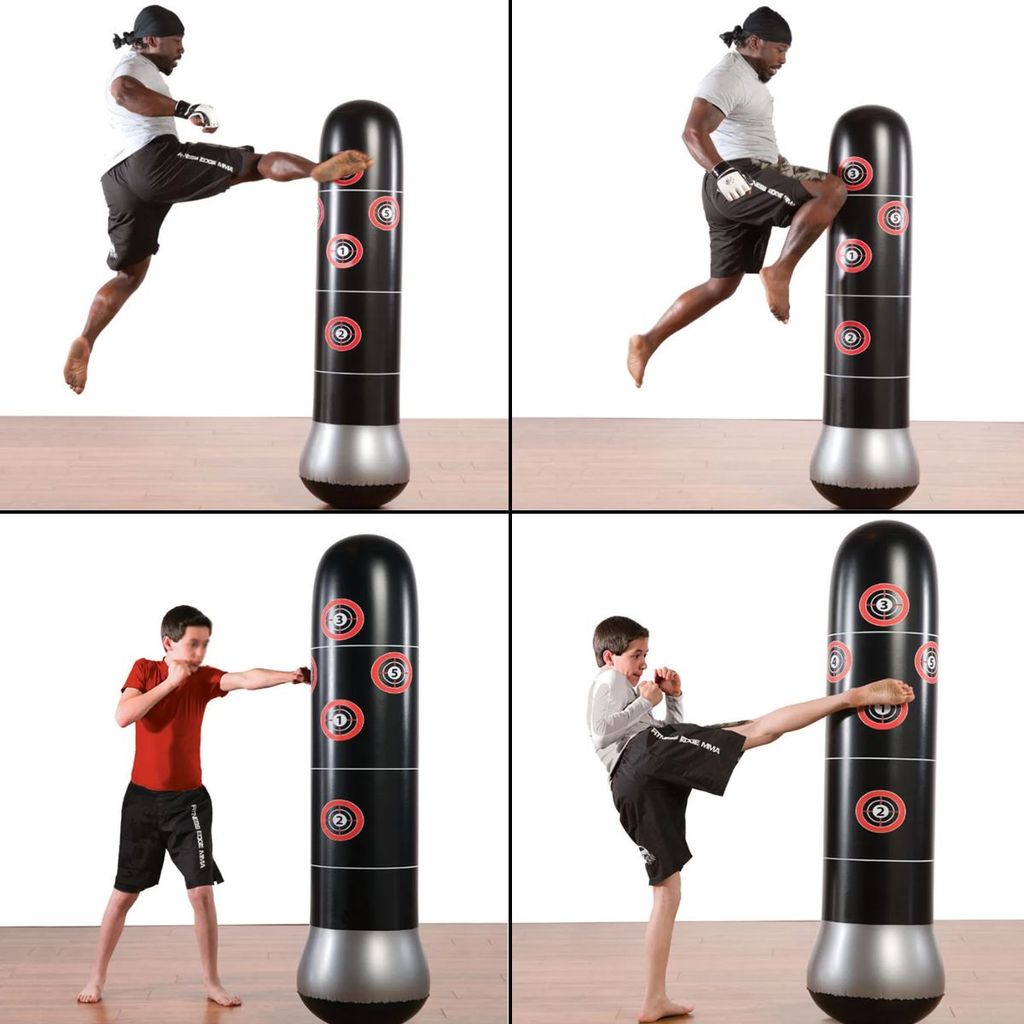 Saco de Pancadas Inflável 1,50m – PVC Reforçado com Alvos Numerados