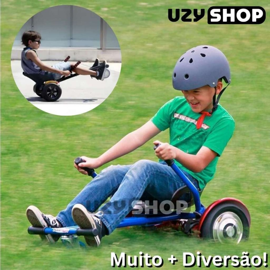 Hoverkart Universal para Hoverboard com Assento e Encosto de Pés Ajustável