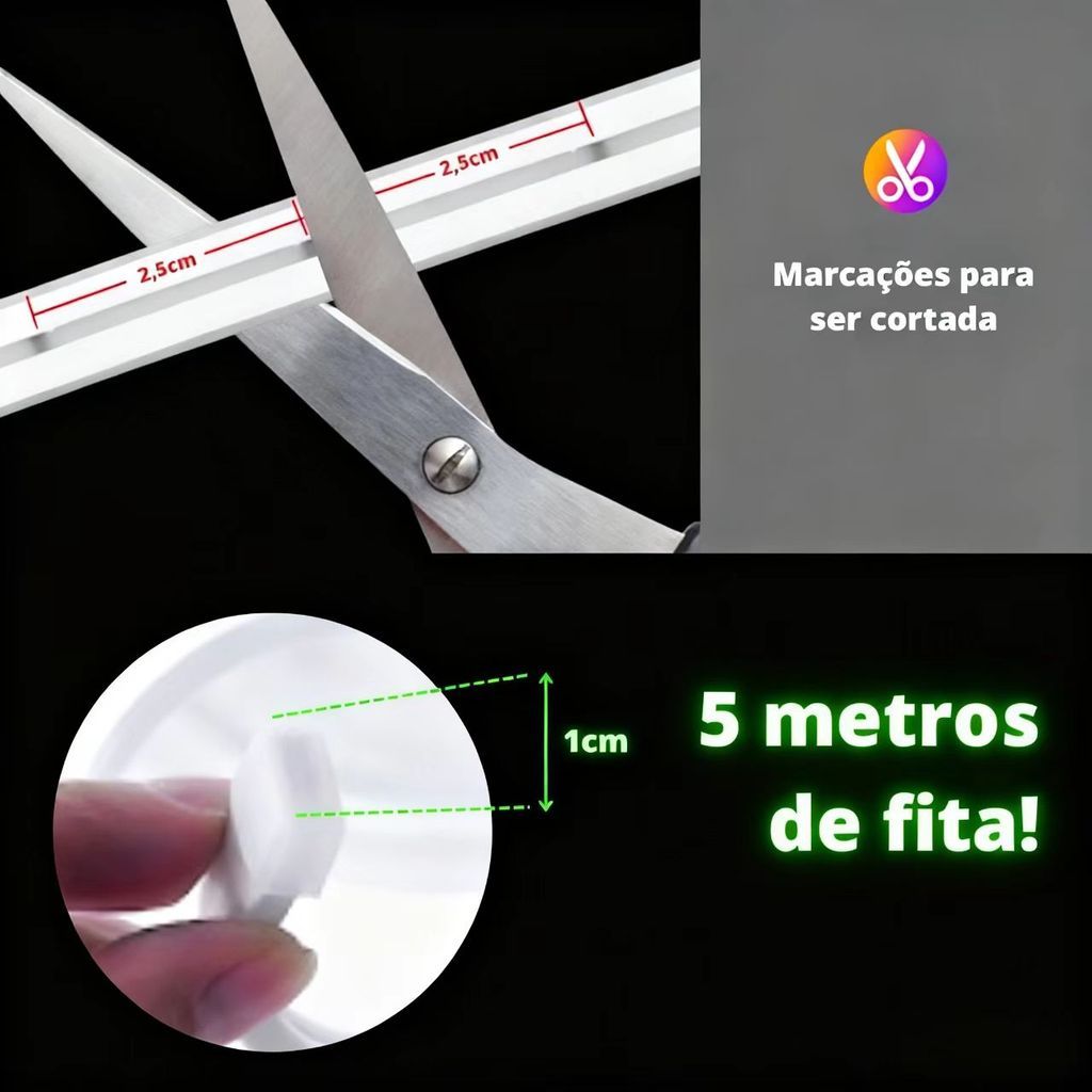 Fita de Led Mangueira Neon 5 Metros 22W Alto Brilho Flexivel 12V Siliconada IP65 Sem Fonte