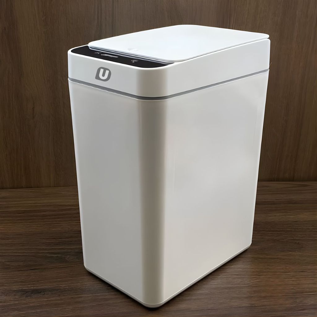 Lixeira Inteligente com Sensor Automático 12L – Abertura Sem Toque, 3 Modos e Exibição de Bateria