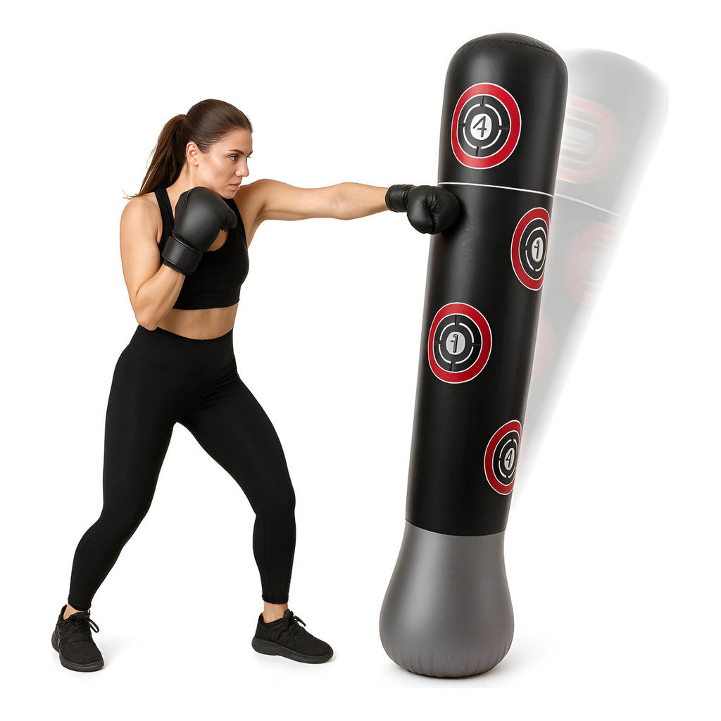 Saco de Pancadas Inflável 1,50m – PVC Reforçado com Alvos Numerados