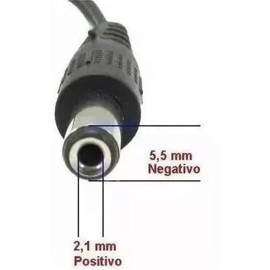 Fonte Alimentação 12V 3A Bivolt Proteção Sobrecarga Plug P4 Estável Fita LED