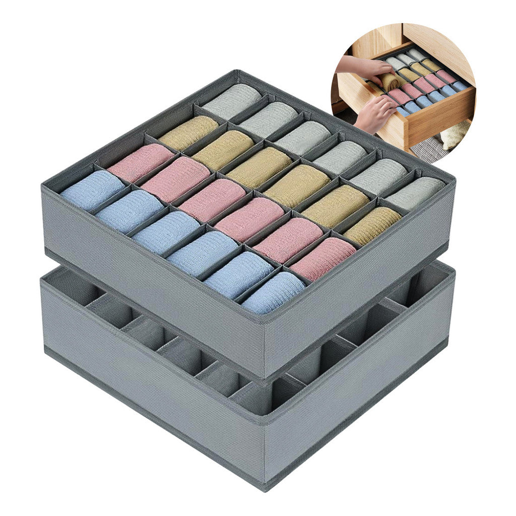 Organizador Gaveta 24 Nichos Colmeia Dobrável Armazenamento Roupa Lingerie Sutiã Cueca e Acessórios