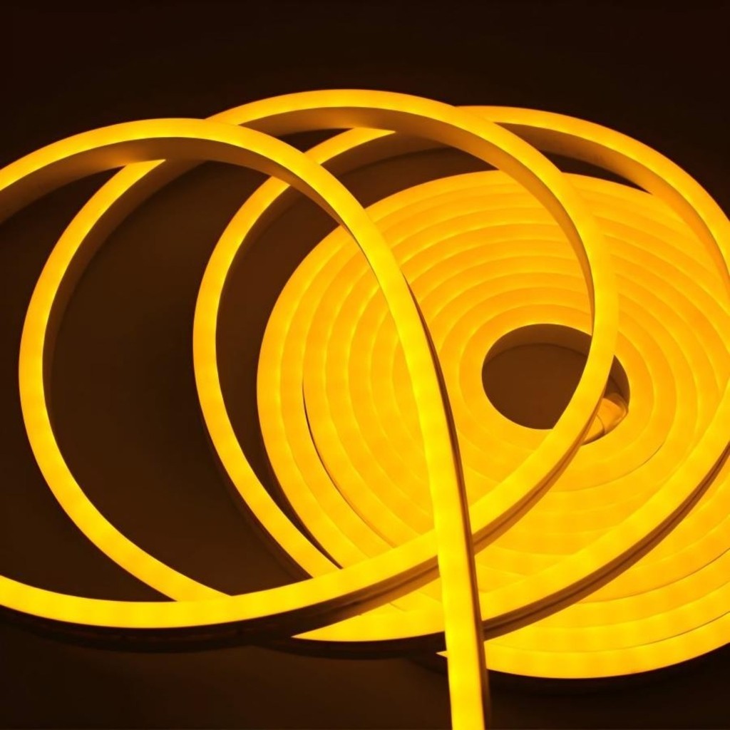 Fita de Led Mangueira Neon 5 Metros 22W Alto Brilho Flexivel 12V Siliconada IP65 Sem Fonte