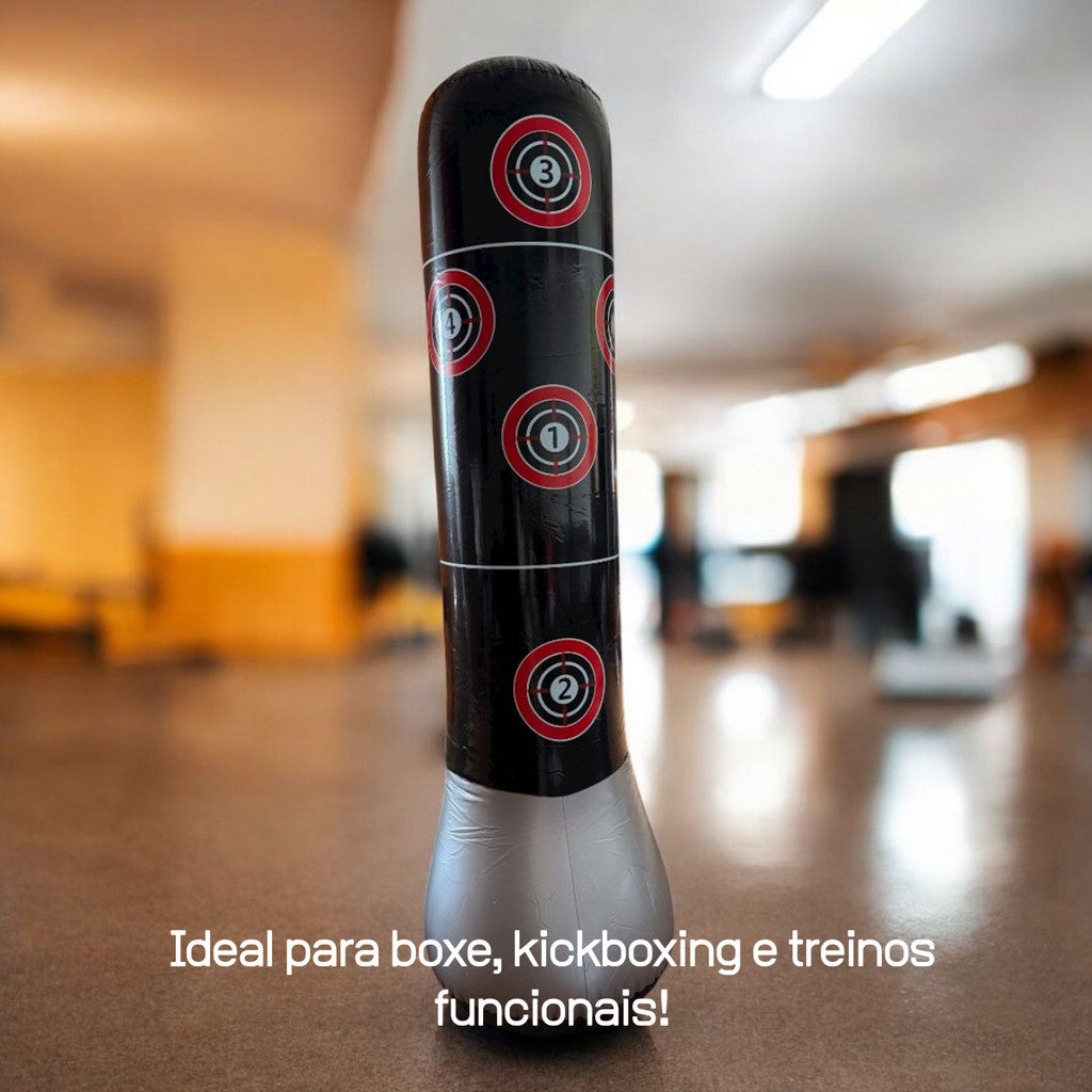 Saco de Pancadas Inflável 1,50m – PVC Reforçado com Alvos Numerados