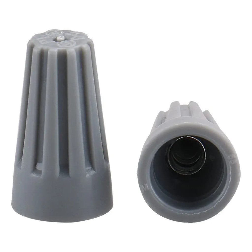 Kit 100 Conectores Torção Cinza SP1 0,8-2,5mm Emenda Elétrica Segura Reutilizável Retardante de Chamas 105°C