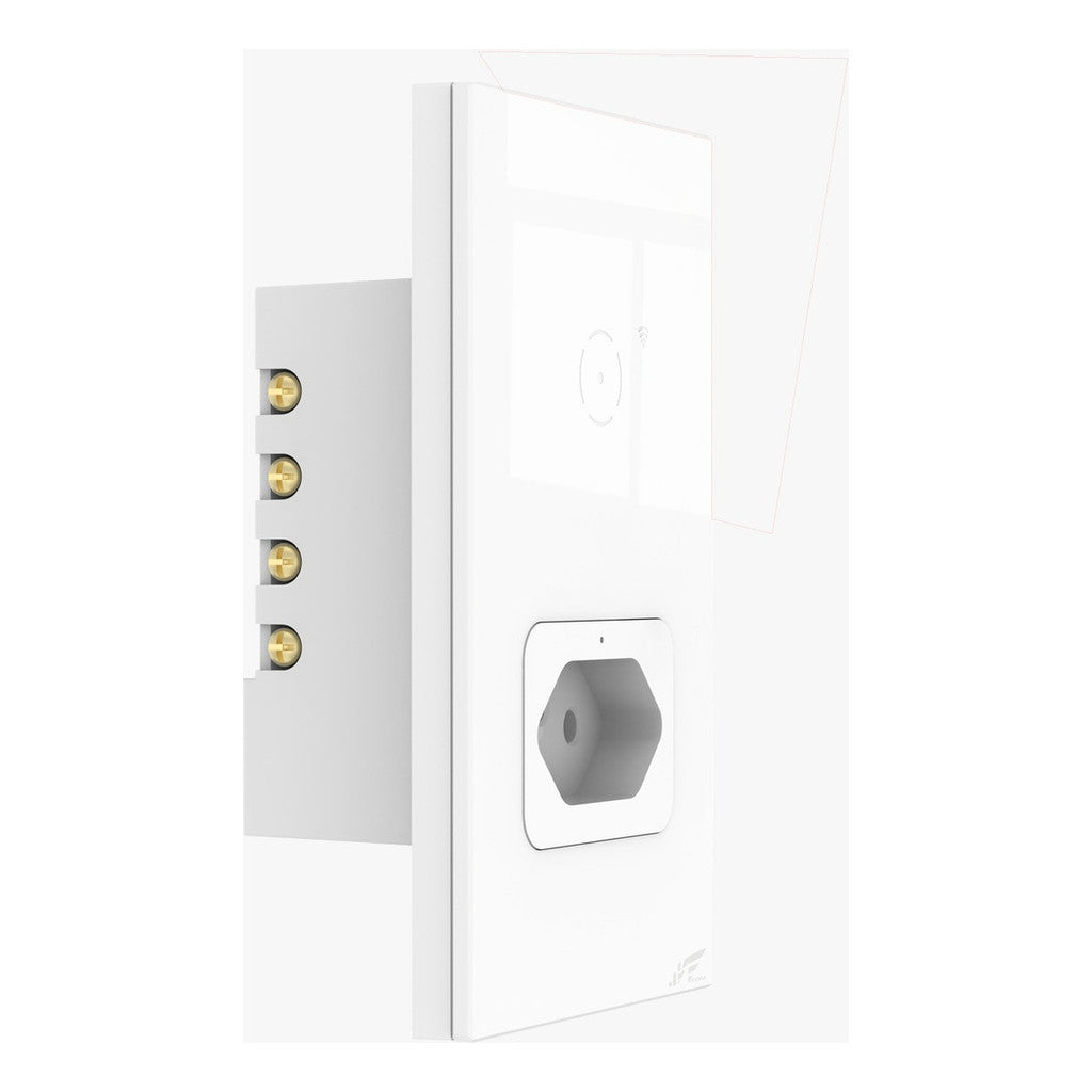 Interruptor WiFi Inteligente 1 Botão Touch com Tomada Bivolt Compatível Alexa Google Assistente App Controle Remoto