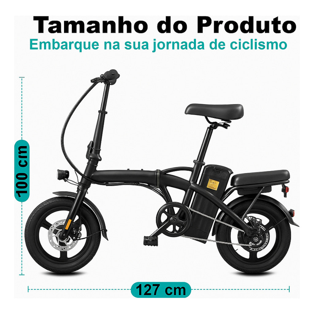 Scooter Elétrica W8 400W 25 km/h 48V Bivolt 2 Lugares Sem CNH Autonomia 25 km Uso Urbano