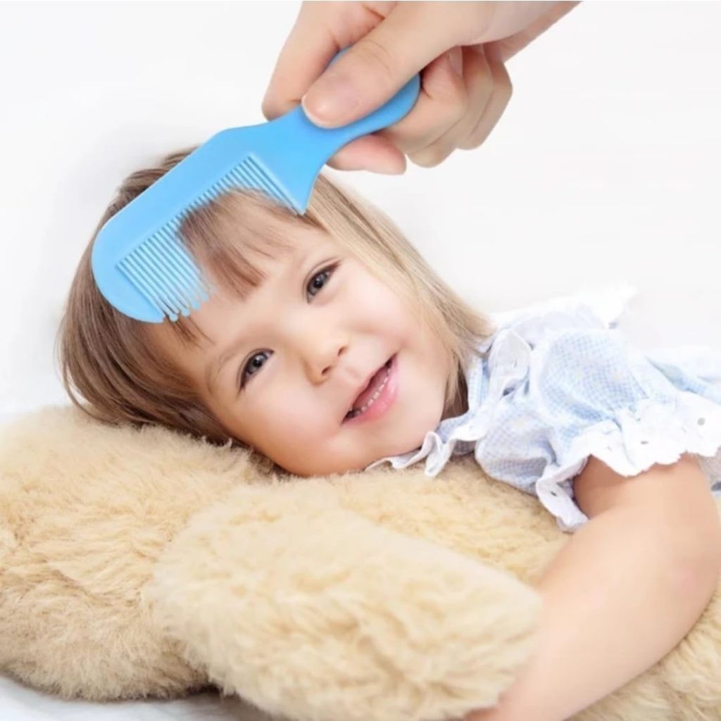 Conjunto Bebê 10 Itens Escova Pente Tesoura Pinça Lixa Estojo Rosa e Azul Presente para Chá de Bebê