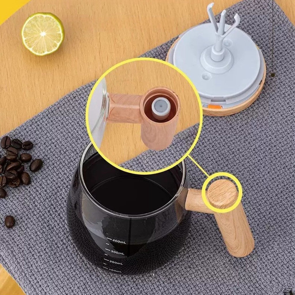 Chaleira Misturadora De Café Automática Agitadora Elétrica Giratória Para Chá Leite e Café 400ml