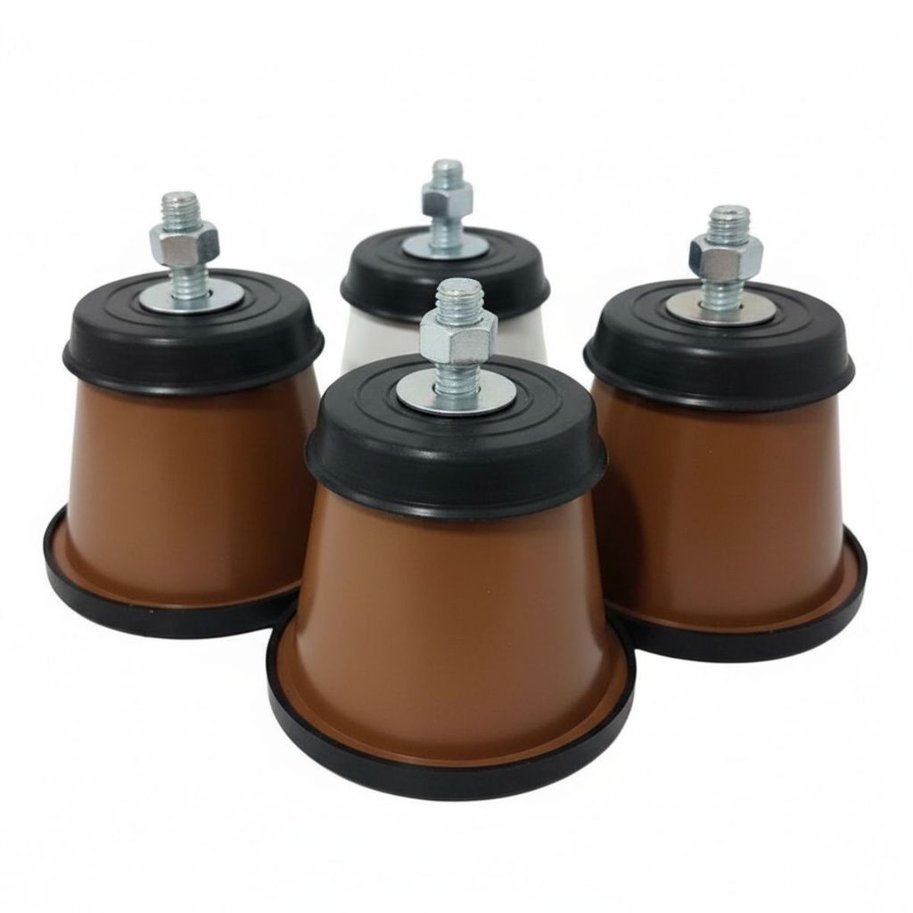 Kit 4 Pés Fogão Marrom Geladeira Freezer Rodinhas Universais Suporta 380kg