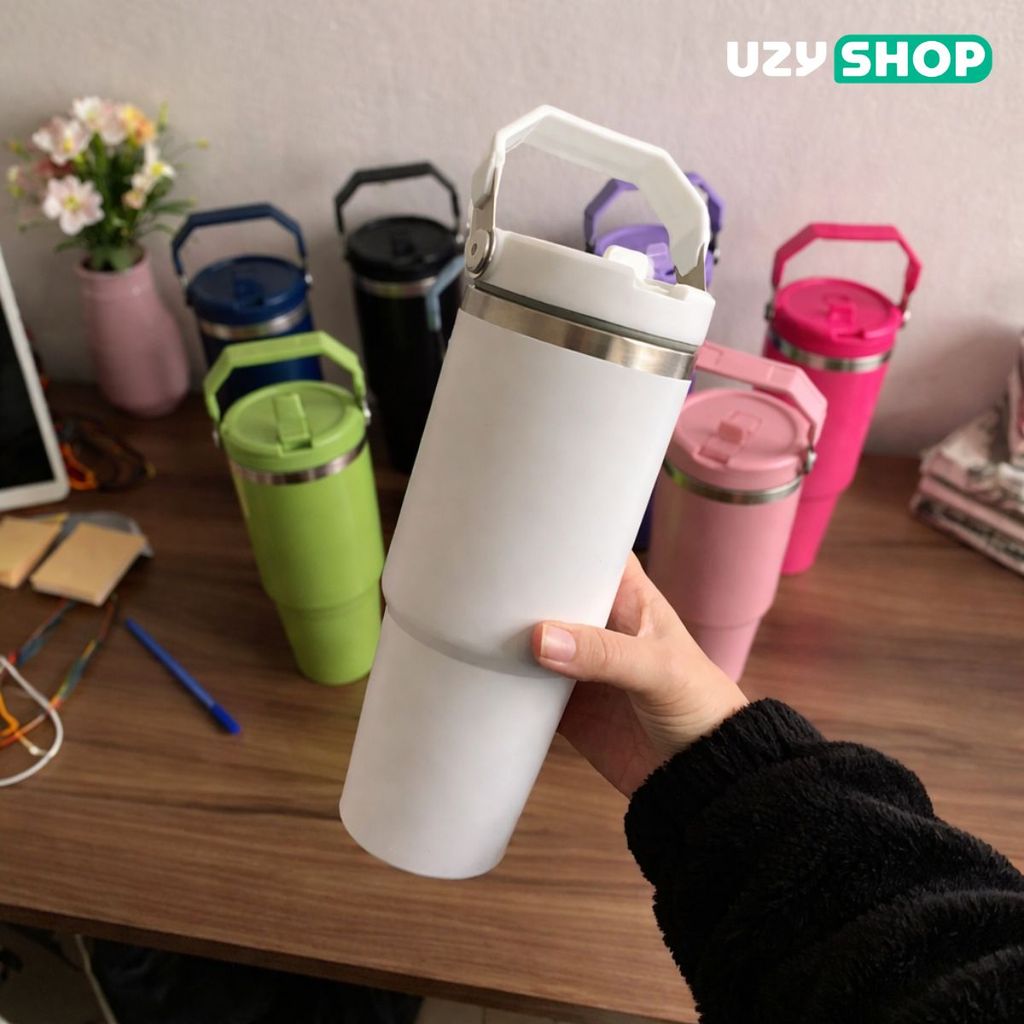 Garrafa Térmica 900ml Isolamento a Vácuo Inox 24h Quente Frio Academia