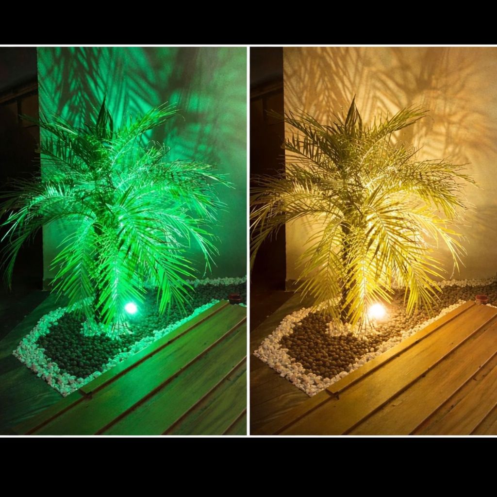 Kit 10 Luminárias Espeto Jardim LED 7W Preto Bivolt IP65 Cor Branco Quente