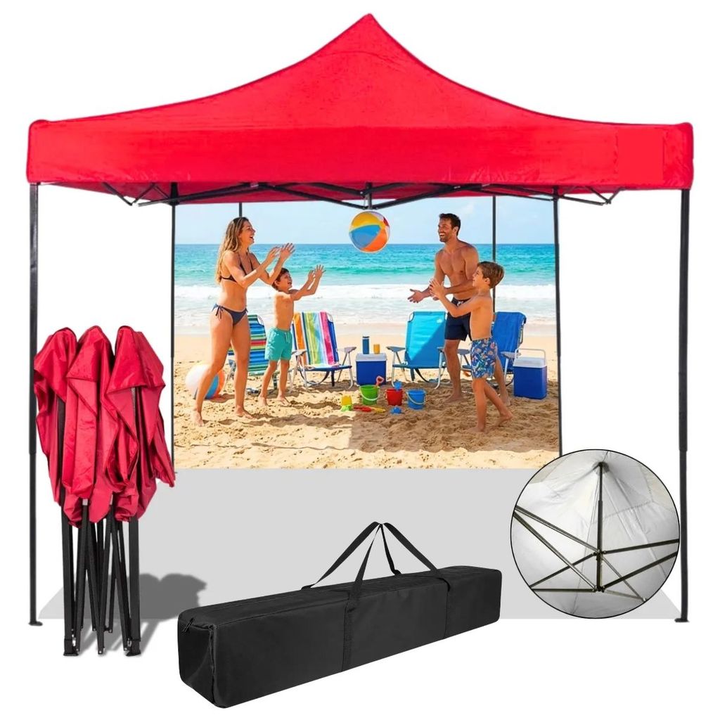 Tenda Gazebo 3x3 Articulada Para Praia Camping e Feira Dobrável Sanfonada
