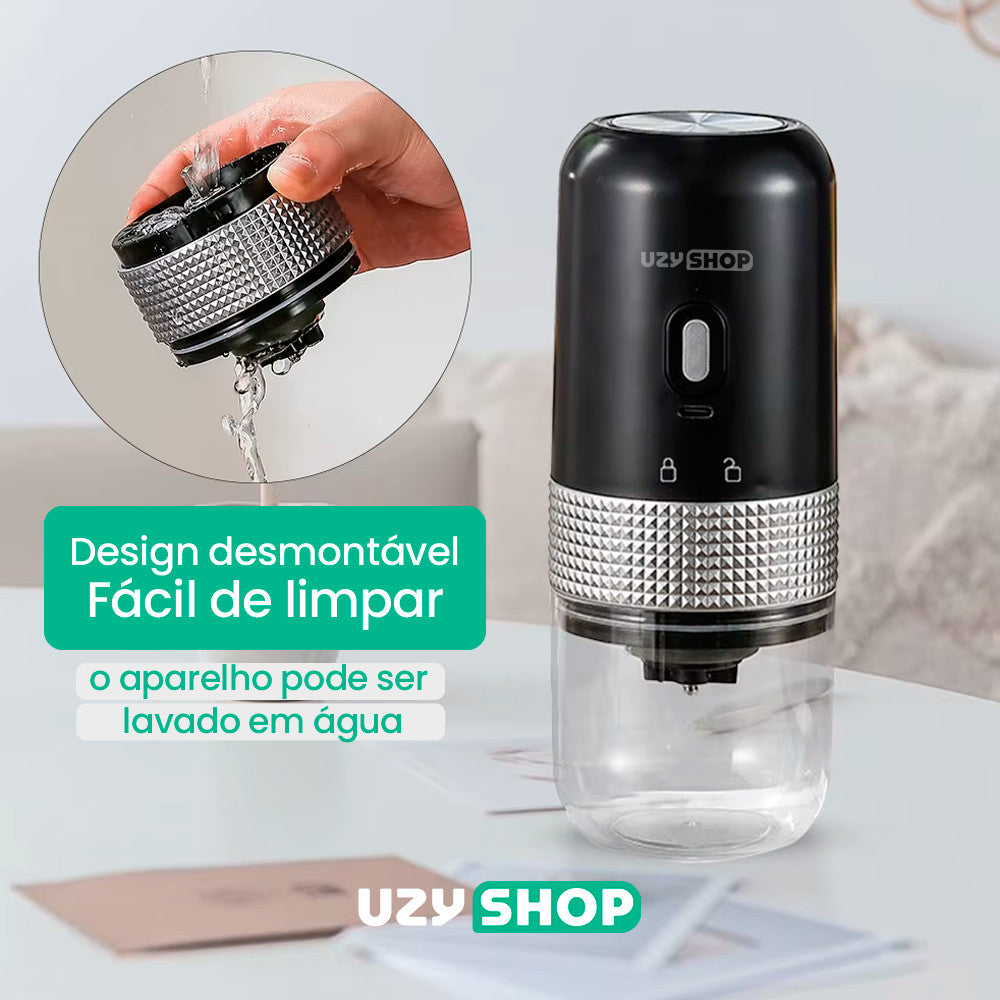 Moedor de Café Elétrico Portátil Recarregável Ajuste de Moagem 25g Capacidade