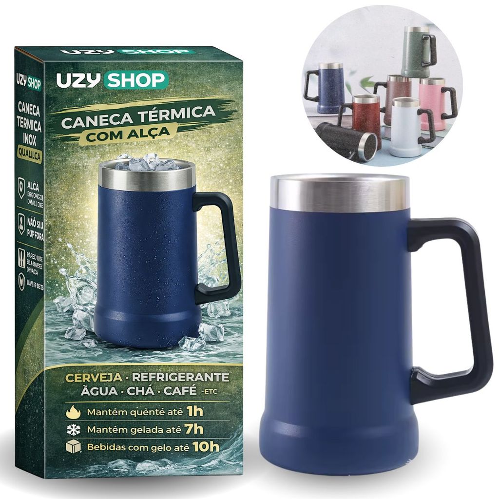 Caneca Térmica 700ml Inox Parede Dupla à Vácuo Conserva a Temperatura