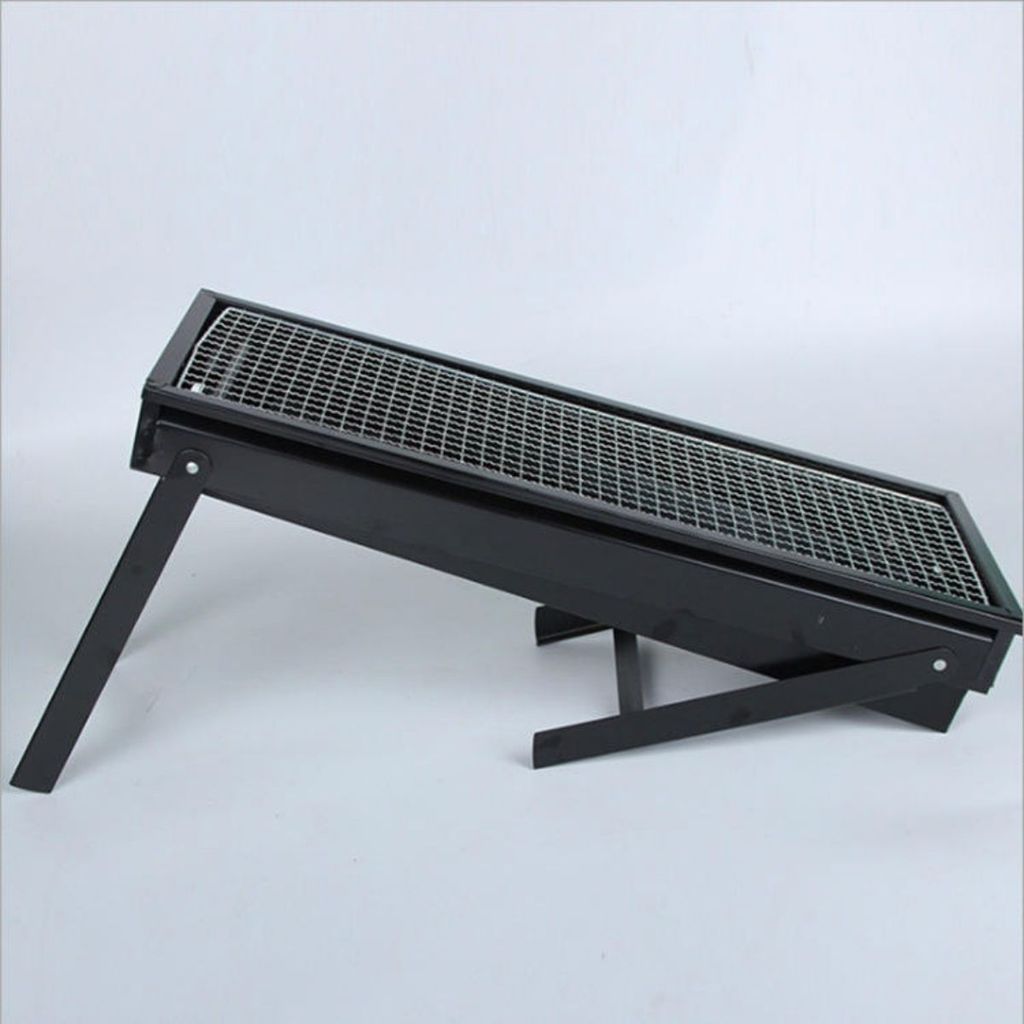 Churrasqueira Portátil Dobrável a Carvão Grelha 60×22×31cm Gaveta Ideal p/
