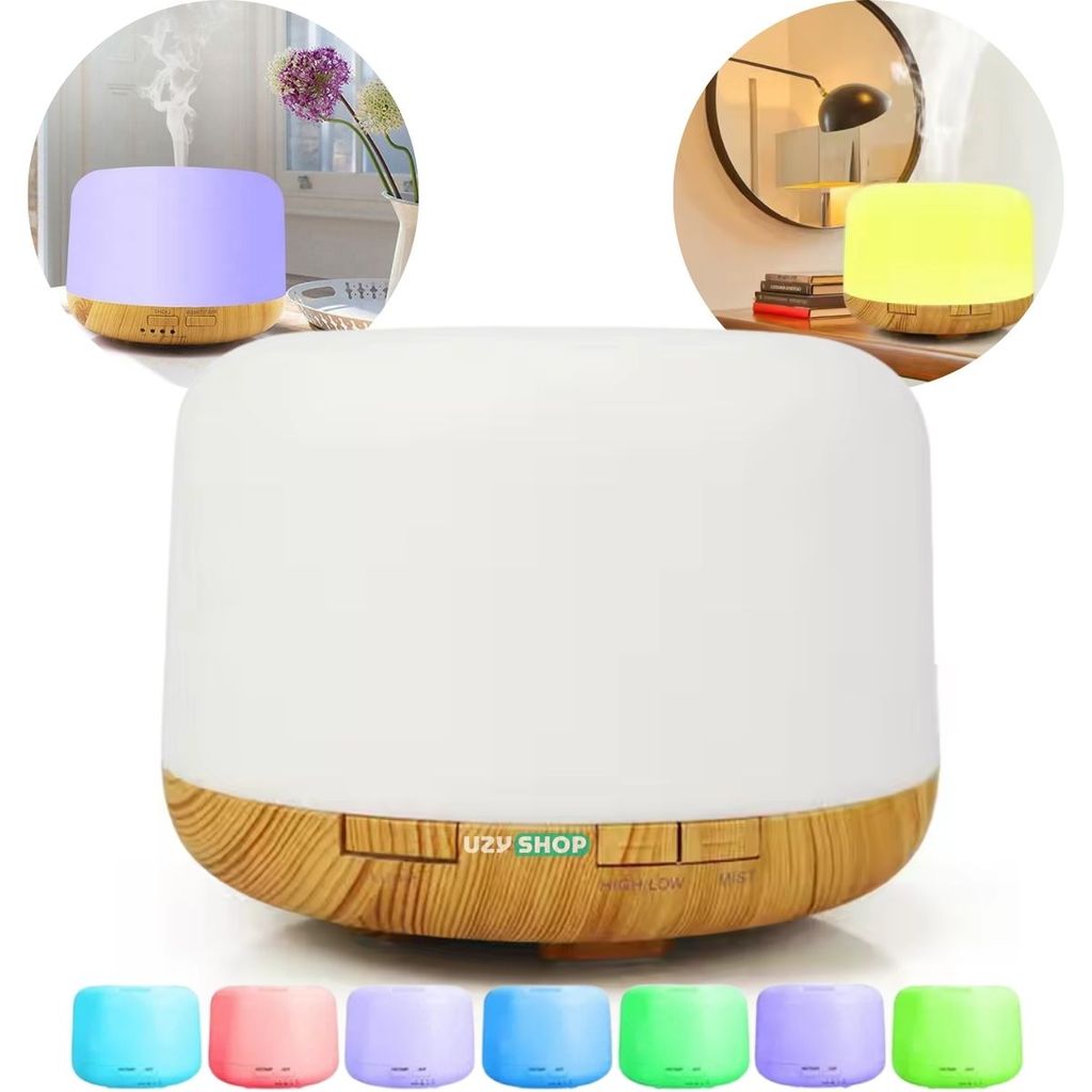 Difusor Aromático Elétrico 300ml USB Umidificador Ultrassônico LED RGB 7 Cores Bivolt