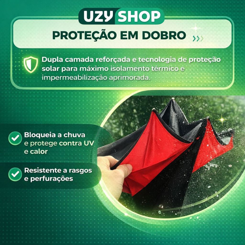 Guarda Chuva Invertido Reforçado Tecido Duplo Cabo C Mãos Livres Ideal Para
