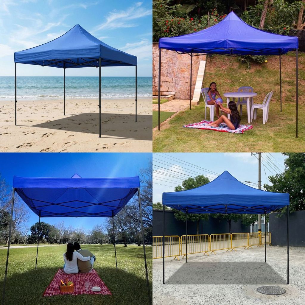 Tenda Gazebo 3x3 Articulada Para Praia Camping e Feira Dobrável Sanfonada