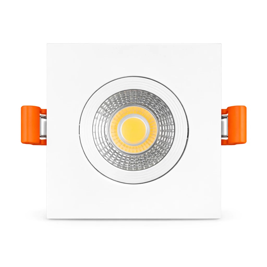 Spot LED 7W Quadrado Embutido Direcional Bivolt 3000K 6500K